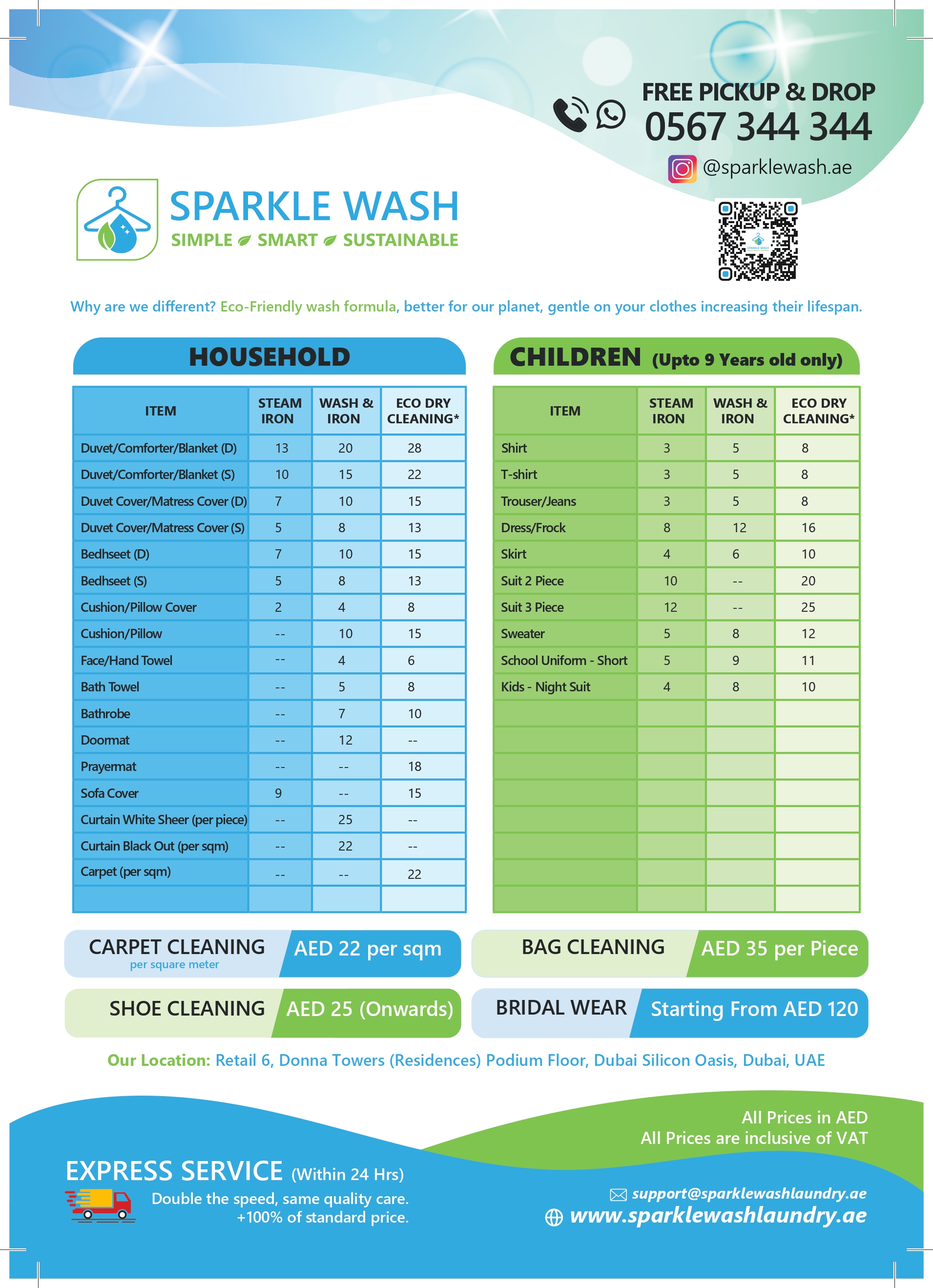 SparkleWash Price List - Page 2